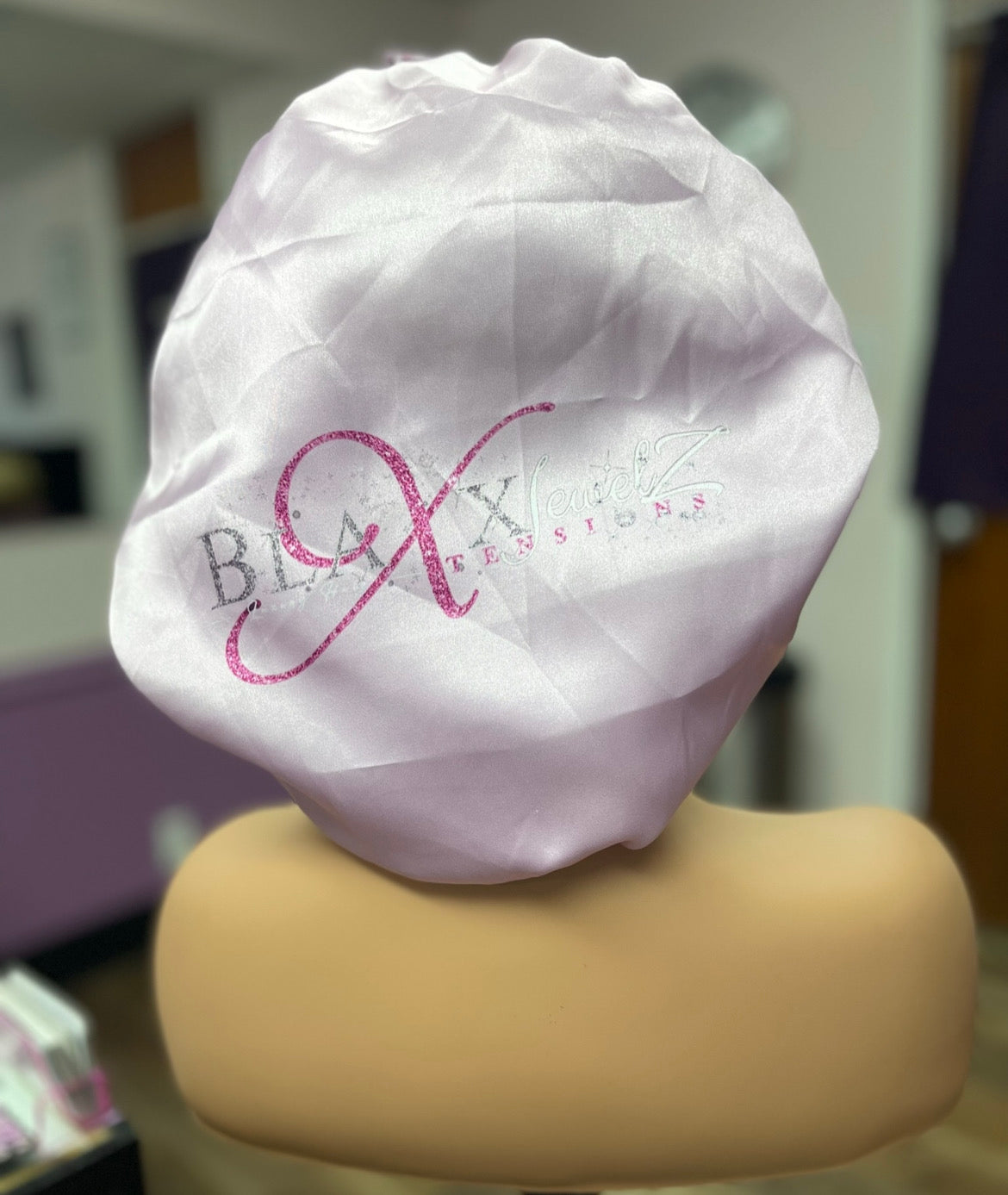 2 in 1 Logo silk bonnet with edge wrap