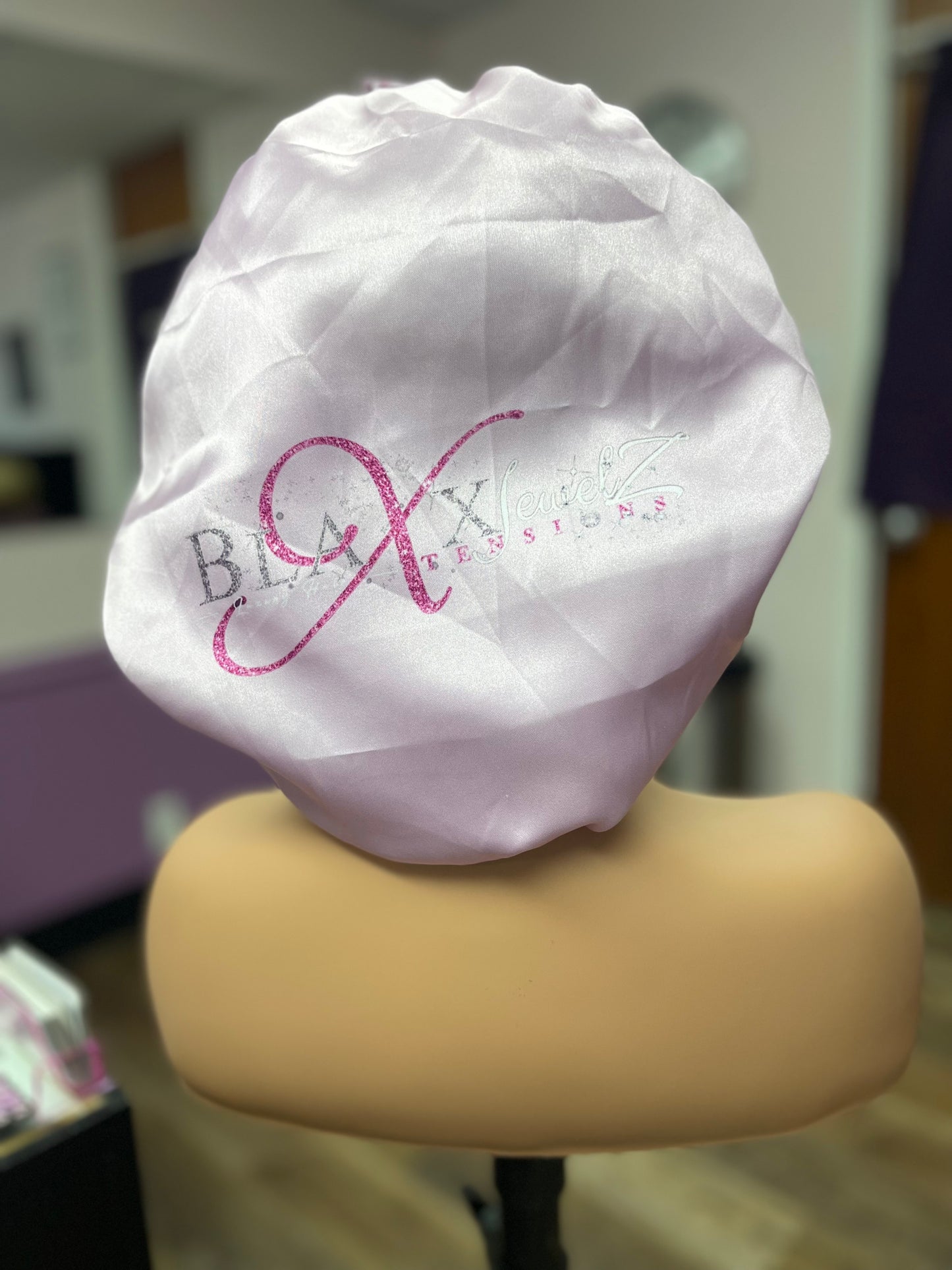 2 in 1 Logo silk bonnet with edge wrap