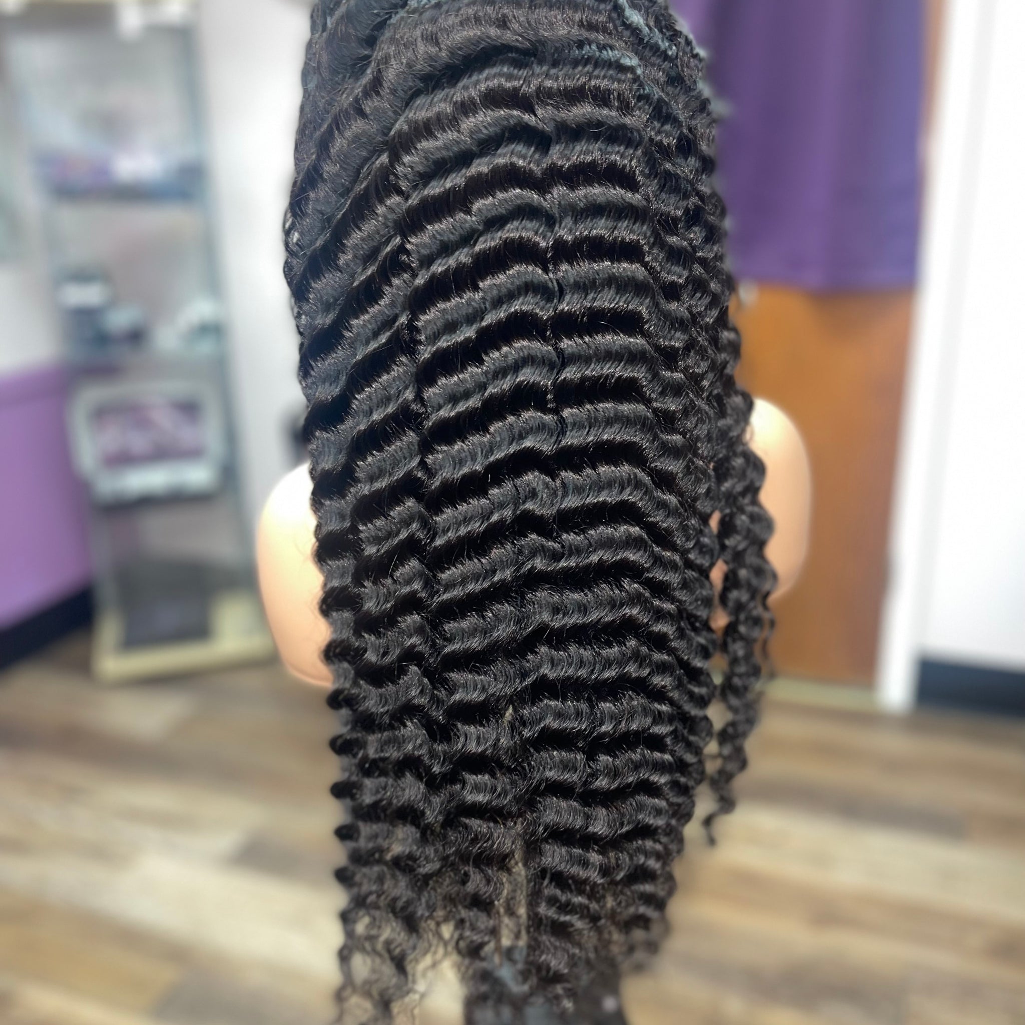 26 inch 360 deep wave wig 180% density