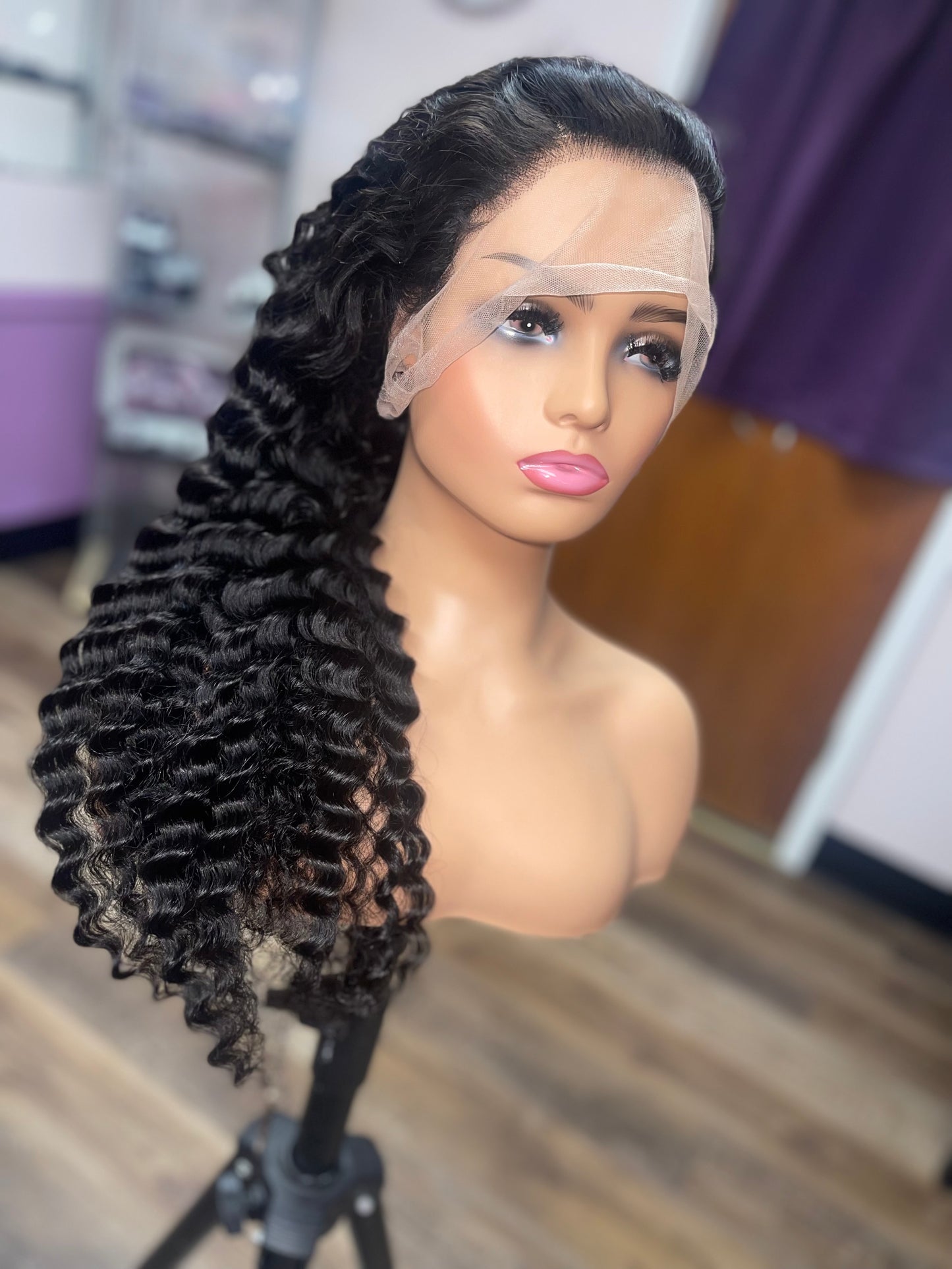 26 inch 360 deep wave wig 180% density